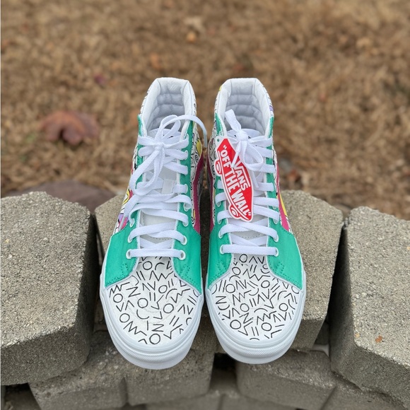 Hand Painted Vans High-Top Sneakers - 90s theme - Picture 5 of 5